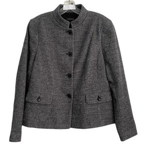 Talbots Gray Tweed Lined Jacket‎ Blazer Women’s Size 10
